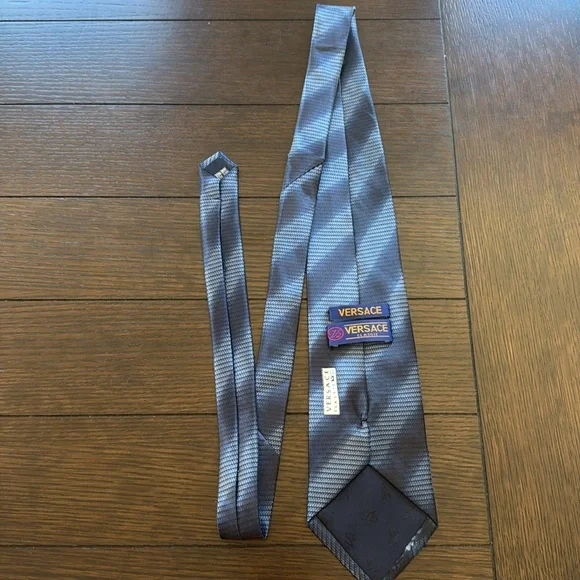 Vintage Gianni Versace Blue Silk Tie